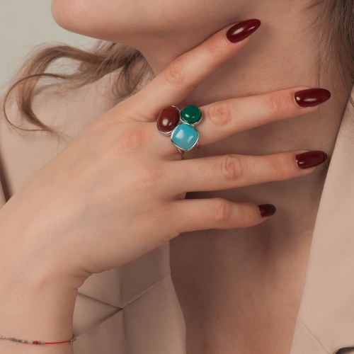 Кольцо Possebon Azul, Q.Verde, Vermelho, K0178.20.17.6 S фото 4